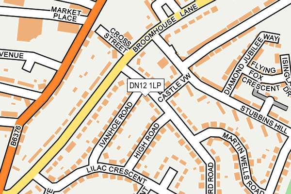DN12 1LP map - OS OpenMap – Local (Ordnance Survey) DN12 1LP map - OS OpenMap – Local (Ordnance Survey)
