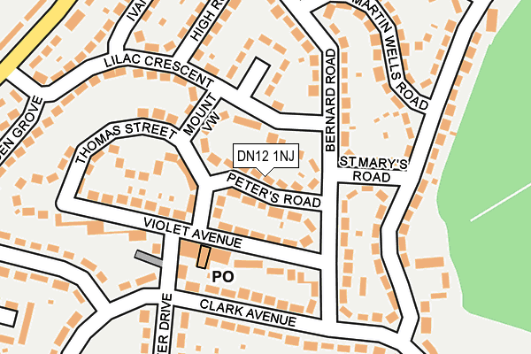 DN12 1NJ map - OS OpenMap – Local (Ordnance Survey) DN12 1NJ map - OS OpenMap – Local (Ordnance Survey)
