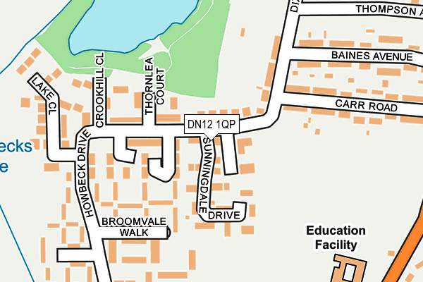 DN12 1QP map - OS OpenMap – Local (Ordnance Survey) DN12 1QP map - OS OpenMap – Local (Ordnance Survey)