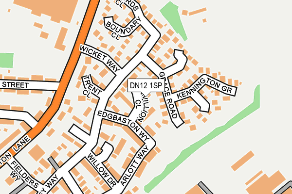 DN12 1SP map - OS OpenMap – Local (Ordnance Survey) DN12 1SP map - OS OpenMap – Local (Ordnance Survey)