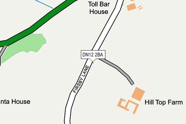 DN12 2BA map - OS OpenMap – Local (Ordnance Survey) DN12 2BA map - OS OpenMap – Local (Ordnance Survey)