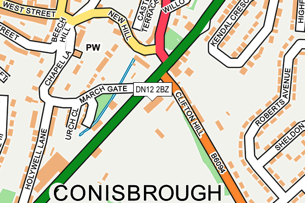DN12 2BZ map - OS OpenMap – Local (Ordnance Survey) DN12 2BZ map - OS OpenMap – Local (Ordnance Survey)