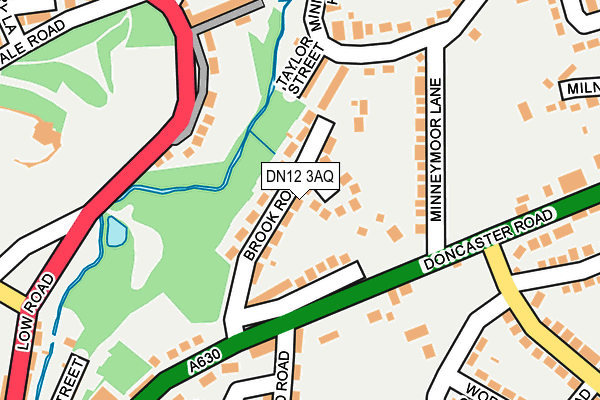 DN12 3AQ map - OS OpenMap – Local (Ordnance Survey) DN12 3AQ map - OS OpenMap – Local (Ordnance Survey)