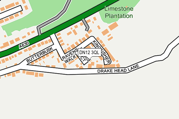 DN12 3QL map - OS OpenMap – Local (Ordnance Survey) DN12 3QL map - OS OpenMap – Local (Ordnance Survey)