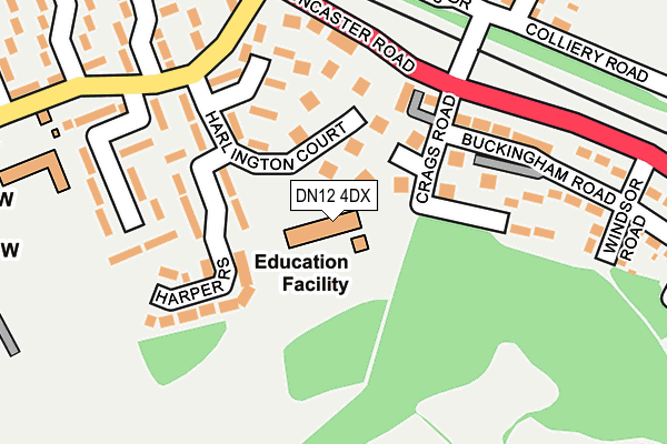 DN12 4DX map - OS OpenMap – Local (Ordnance Survey) DN12 4DX map - OS OpenMap – Local (Ordnance Survey)