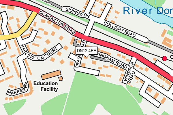 DN12 4EE map - OS OpenMap – Local (Ordnance Survey) DN12 4EE map - OS OpenMap – Local (Ordnance Survey)