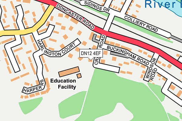 DN12 4EF map - OS OpenMap – Local (Ordnance Survey) DN12 4EF map - OS OpenMap – Local (Ordnance Survey)