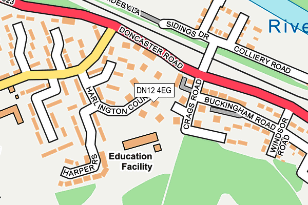 DN12 4EG map - OS OpenMap – Local (Ordnance Survey) DN12 4EG map - OS OpenMap – Local (Ordnance Survey)