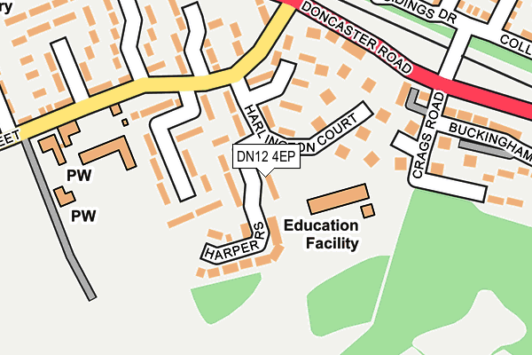 DN12 4EP map - OS OpenMap – Local (Ordnance Survey) DN12 4EP map - OS OpenMap – Local (Ordnance Survey)