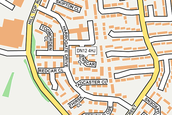 DN12 4HJ map - OS OpenMap – Local (Ordnance Survey) DN12 4HJ map - OS OpenMap – Local (Ordnance Survey)