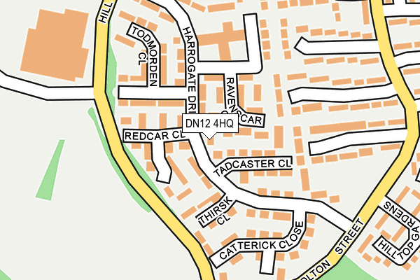 DN12 4HQ map - OS OpenMap – Local (Ordnance Survey) DN12 4HQ map - OS OpenMap – Local (Ordnance Survey)