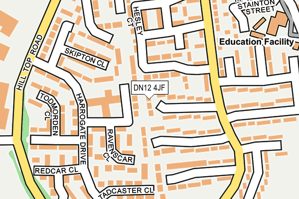 DN12 4JF map - OS OpenMap – Local (Ordnance Survey) DN12 4JF map - OS OpenMap – Local (Ordnance Survey)