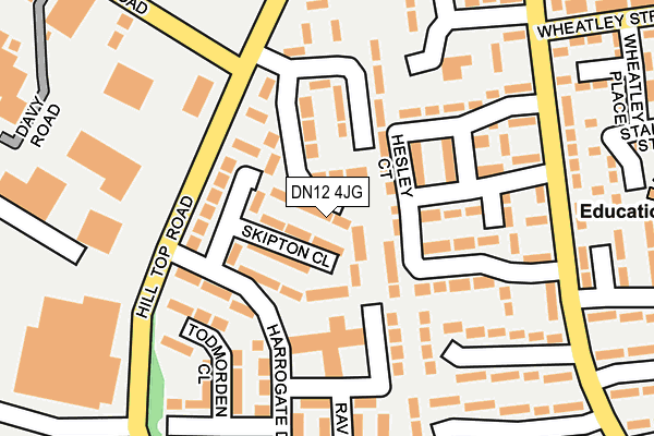 DN12 4JG map - OS OpenMap – Local (Ordnance Survey) DN12 4JG map - OS OpenMap – Local (Ordnance Survey)