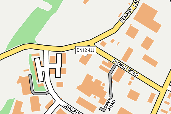 DN12 4JJ map - OS OpenMap – Local (Ordnance Survey) DN12 4JJ map - OS OpenMap – Local (Ordnance Survey)