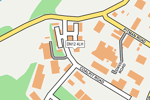 DN12 4LH map - OS OpenMap – Local (Ordnance Survey) DN12 4LH map - OS OpenMap – Local (Ordnance Survey)