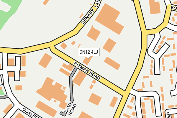 DN12 4LJ map - OS OpenMap – Local (Ordnance Survey) DN12 4LJ map - OS OpenMap – Local (Ordnance Survey)