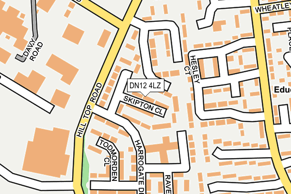 DN12 4LZ map - OS OpenMap – Local (Ordnance Survey) DN12 4LZ map - OS OpenMap – Local (Ordnance Survey)