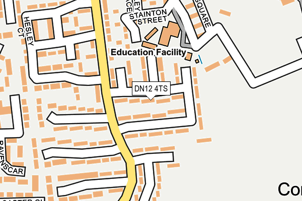 DN12 4TS map - OS OpenMap – Local (Ordnance Survey) DN12 4TS map - OS OpenMap – Local (Ordnance Survey)