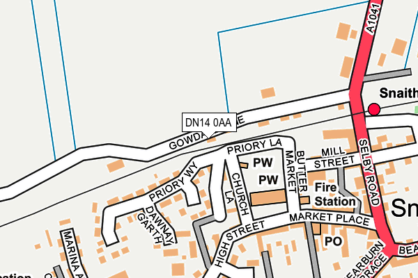 DN14 0AA map - OS OpenMap – Local (Ordnance Survey) DN14 0AA map - OS OpenMap – Local (Ordnance Survey)