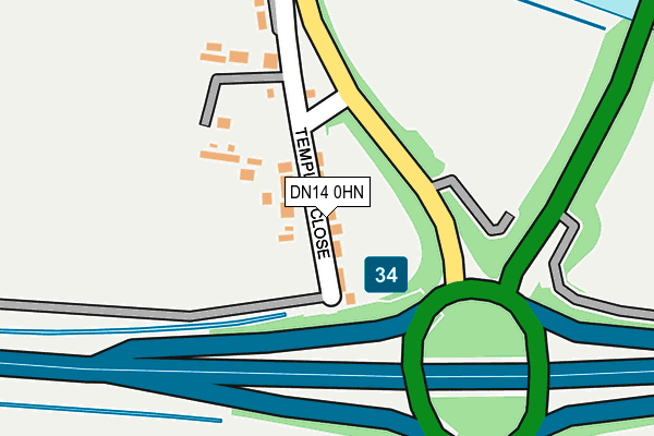DN14 0HN map - OS OpenMap – Local (Ordnance Survey) DN14 0HN map - OS OpenMap – Local (Ordnance Survey)