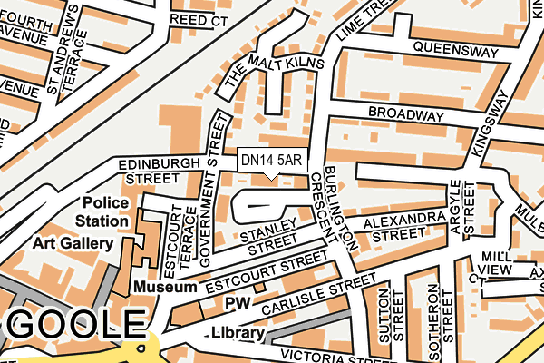 DN14 5AR map - OS OpenMap – Local (Ordnance Survey) DN14 5AR map - OS OpenMap – Local (Ordnance Survey)