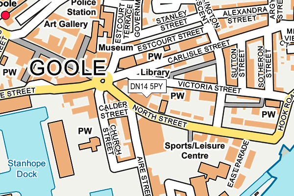 DN14 5PY map - OS OpenMap – Local (Ordnance Survey) DN14 5PY map - OS OpenMap – Local (Ordnance Survey)