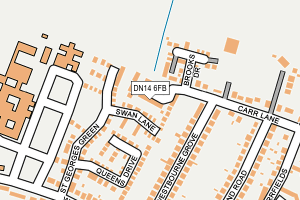 DN14 6FB map - OS OpenMap – Local (Ordnance Survey) DN14 6FB map - OS OpenMap – Local (Ordnance Survey)
