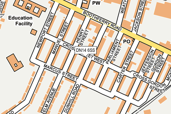 DN14 6SS map - OS OpenMap – Local (Ordnance Survey) DN14 6SS map - OS OpenMap – Local (Ordnance Survey)