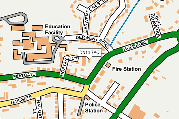 DN14 7AQ map - OS OpenMap – Local (Ordnance Survey) DN14 7AQ map - OS OpenMap – Local (Ordnance Survey)