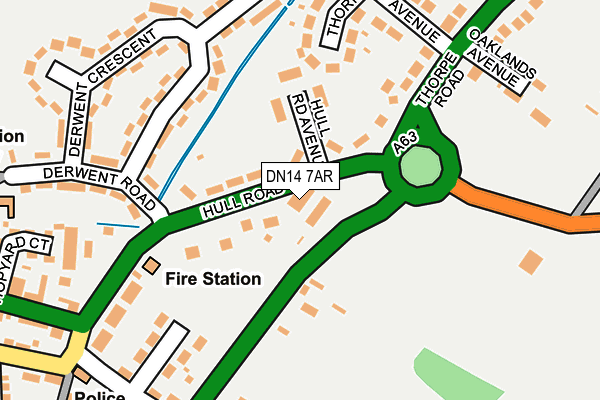 DN14 7AR map - OS OpenMap – Local (Ordnance Survey) DN14 7AR map - OS OpenMap – Local (Ordnance Survey)