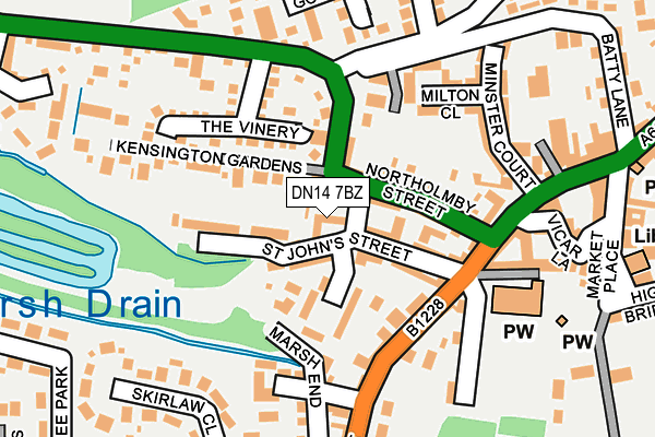 DN14 7BZ map - OS OpenMap – Local (Ordnance Survey) DN14 7BZ map - OS OpenMap – Local (Ordnance Survey)