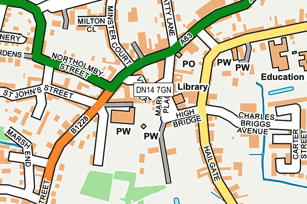 DN14 7GN map - OS OpenMap – Local (Ordnance Survey) DN14 7GN map - OS OpenMap – Local (Ordnance Survey)