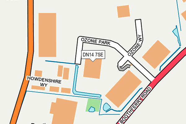DN14 7SE map - OS OpenMap – Local (Ordnance Survey) DN14 7SE map - OS OpenMap – Local (Ordnance Survey)