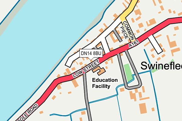 DN14 8BU map - OS OpenMap – Local (Ordnance Survey) DN14 8BU map - OS OpenMap – Local (Ordnance Survey)