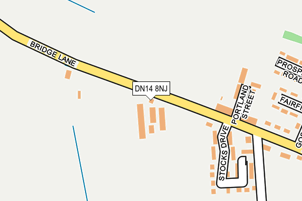 DN14 8NJ map - OS OpenMap – Local (Ordnance Survey) DN14 8NJ map - OS OpenMap – Local (Ordnance Survey)