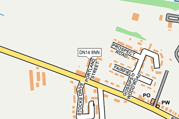 DN14 8NN map - OS OpenMap – Local (Ordnance Survey) DN14 8NN map - OS OpenMap – Local (Ordnance Survey)