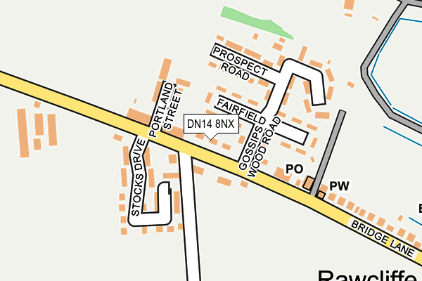 DN14 8NX map - OS OpenMap – Local (Ordnance Survey) DN14 8NX map - OS OpenMap – Local (Ordnance Survey)