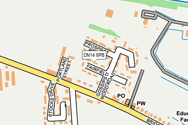 DN14 8PB map - OS OpenMap – Local (Ordnance Survey) DN14 8PB map - OS OpenMap – Local (Ordnance Survey)