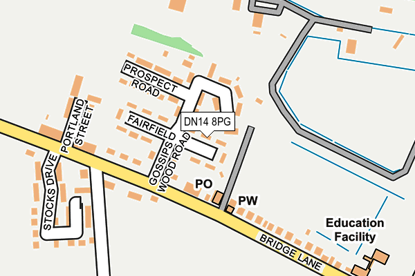DN14 8PG map - OS OpenMap – Local (Ordnance Survey) DN14 8PG map - OS OpenMap – Local (Ordnance Survey)