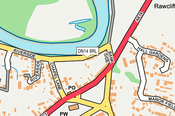 DN14 8RL map - OS OpenMap – Local (Ordnance Survey) DN14 8RL map - OS OpenMap – Local (Ordnance Survey)