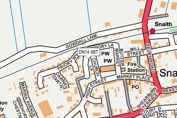 DN14 9BT map - OS OpenMap – Local (Ordnance Survey) DN14 9BT map - OS OpenMap – Local (Ordnance Survey)