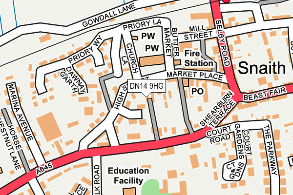 DN14 9HG map - OS OpenMap – Local (Ordnance Survey) DN14 9HG map - OS OpenMap – Local (Ordnance Survey)