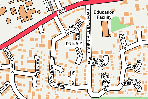 DN14 9JZ map - OS OpenMap – Local (Ordnance Survey) DN14 9JZ map - OS OpenMap – Local (Ordnance Survey)