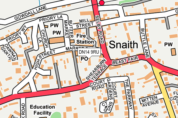 DN14 9RU map - OS OpenMap – Local (Ordnance Survey) DN14 9RU map - OS OpenMap – Local (Ordnance Survey)