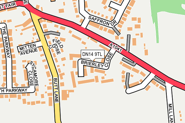 DN14 9TL map - OS OpenMap – Local (Ordnance Survey) DN14 9TL map - OS OpenMap – Local (Ordnance Survey)