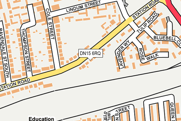 DN15 6RQ map - OS OpenMap – Local (Ordnance Survey) DN15 6RQ map - OS OpenMap – Local (Ordnance Survey)