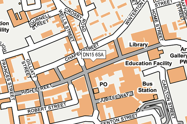 DN15 6SA map - OS OpenMap – Local (Ordnance Survey) DN15 6SA map - OS OpenMap – Local (Ordnance Survey)