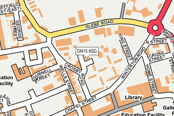 DN15 6SG map - OS OpenMap – Local (Ordnance Survey) DN15 6SG map - OS OpenMap – Local (Ordnance Survey)