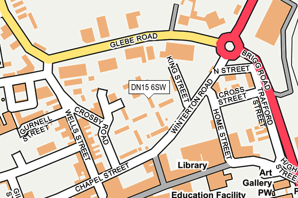 DN15 6SW map - OS OpenMap – Local (Ordnance Survey) DN15 6SW map - OS OpenMap – Local (Ordnance Survey)