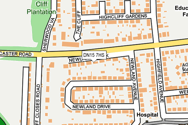 DN15 7HS map - OS OpenMap – Local (Ordnance Survey) DN15 7HS map - OS OpenMap – Local (Ordnance Survey)